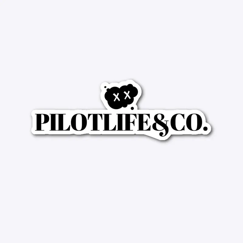 Flag Ship Font Logo Sticker 