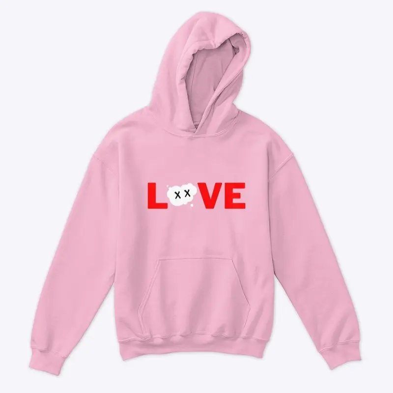 Red Love Nimbus Kids Hoodie