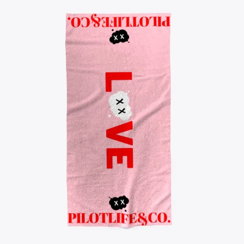 Red Love Nimbus Beach Towel 